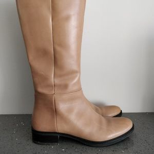 Geox Respira Tan Leather Shin-High Boots 8.5